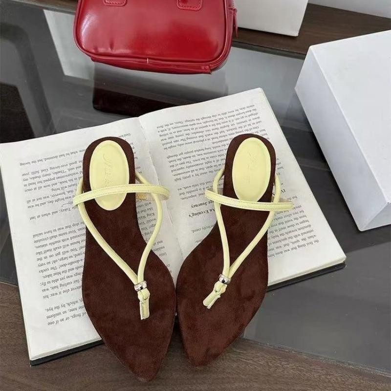 Pointed Toe Women Sandals Casual Flats Shoes Fashion Clip Toe Shoes Woman Walking Cozy Sandals 2025 Summer Dress Zapatos Female