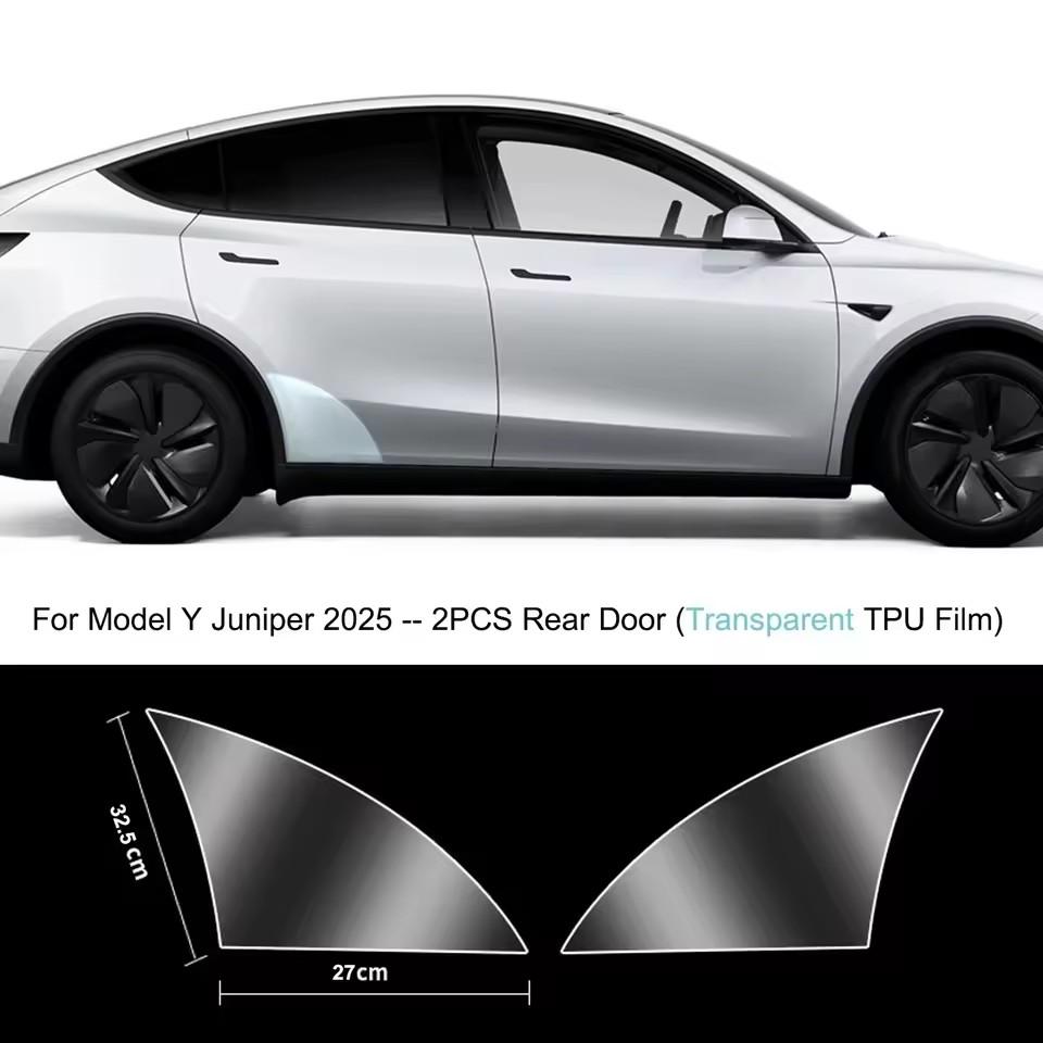 Fit Tesla Model Y Juniper 2025 Front Door Corner Anti-Scratch Film Rear Door Protective Films Invisible Car Clothing TPU Film