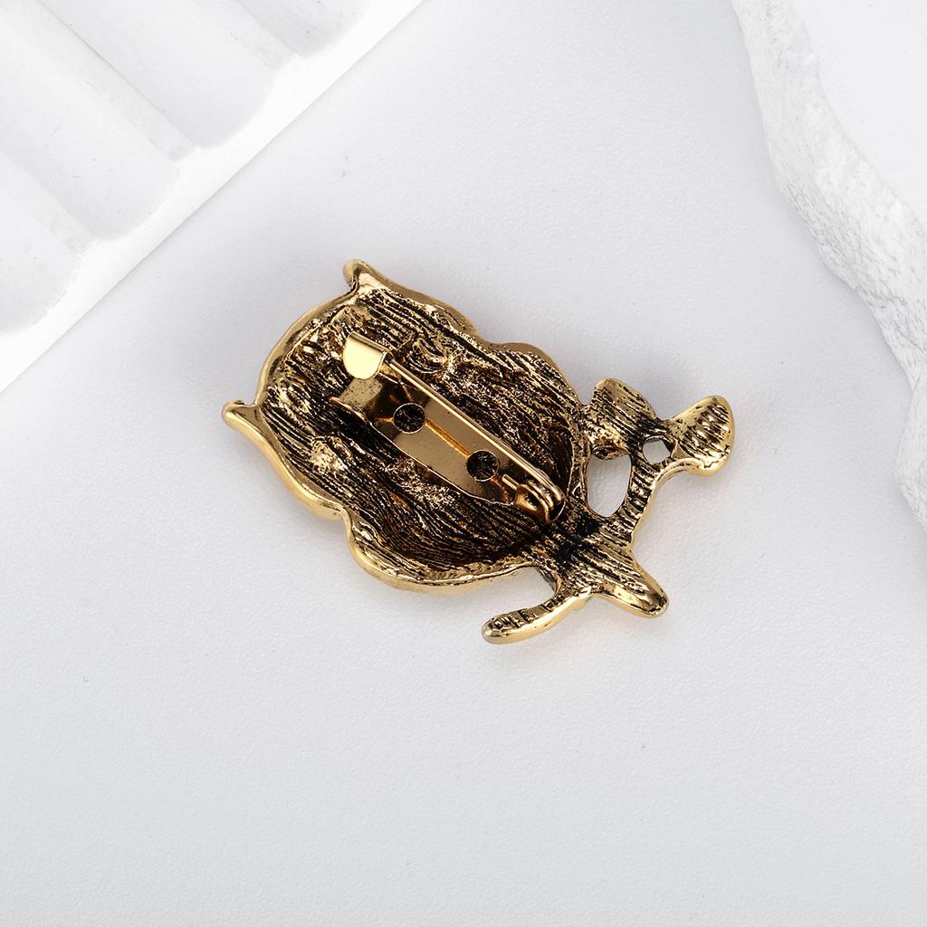 Animal Bird Owl Brooch Shiny Crystal Owl Metal Pin Men's Women's Clothing Backpack Decorations Jewerly Gift Accessories