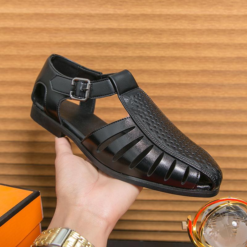 Rome New Men's Black Brown Summer Hole Clogs Sandals Gladiator Trendy Slipper Garden Beach Shoes Hombre Footwear