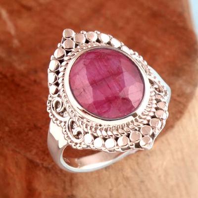 Кашмірський рубіновий перстень, срібні ювелірні вироби, ювелірні вироби, срібні прикраси