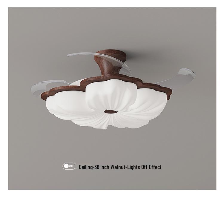 Retro French Creamy Ceiling Fan Light for Living Room, Dining Room, and Children's Bedroom