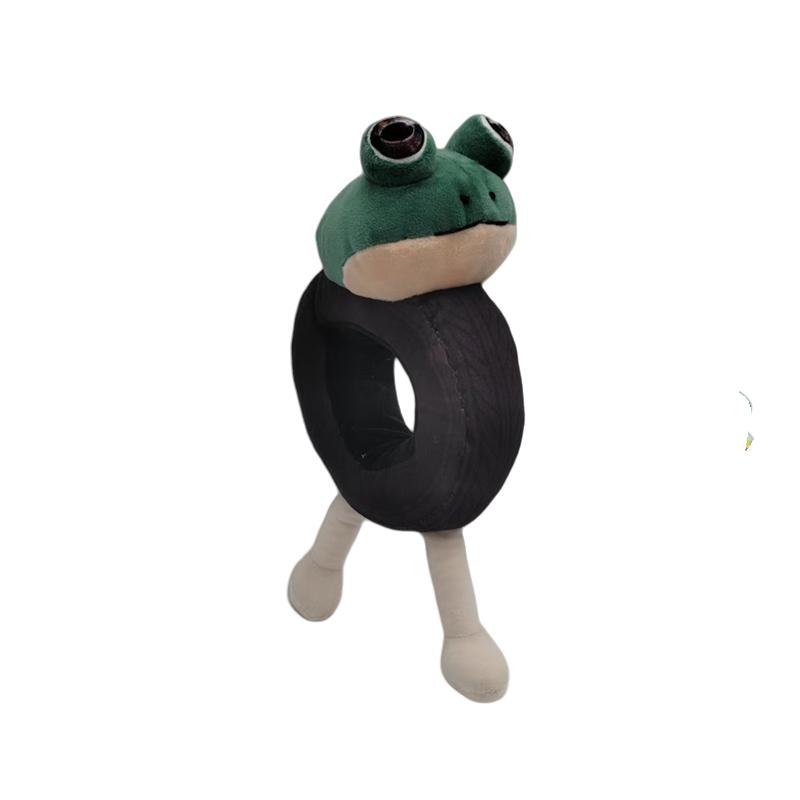 Baskets en Peluche Monstres Requins jouets Capybara dans un Tonneau en Bois Roue à Godets Grenouille Homme en Bois Figurine Anime Jouets Poupées Pour Enfants see choose option