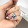 S925 Silver Necklace with Natural Topaz/Crystal Pendant, Colorful Gemstone Jewelry for Women
