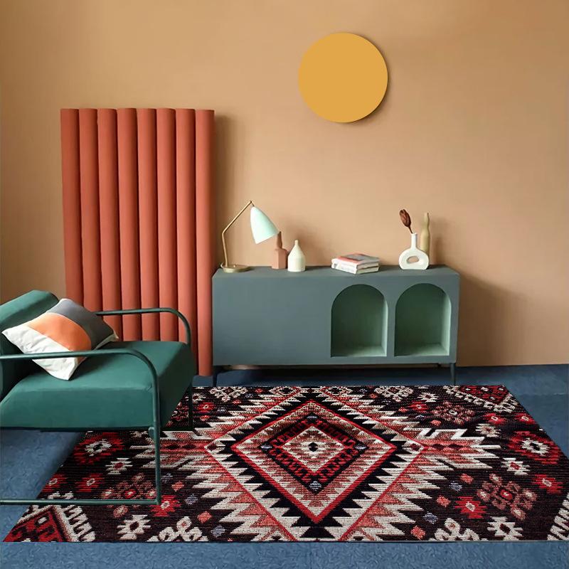 Modern Trendy Bohemian Living Room Rug, Teenage Aesthetic Room Decor Furry Large Rug, Kitchen Bathroom Non-slip Floor Mat