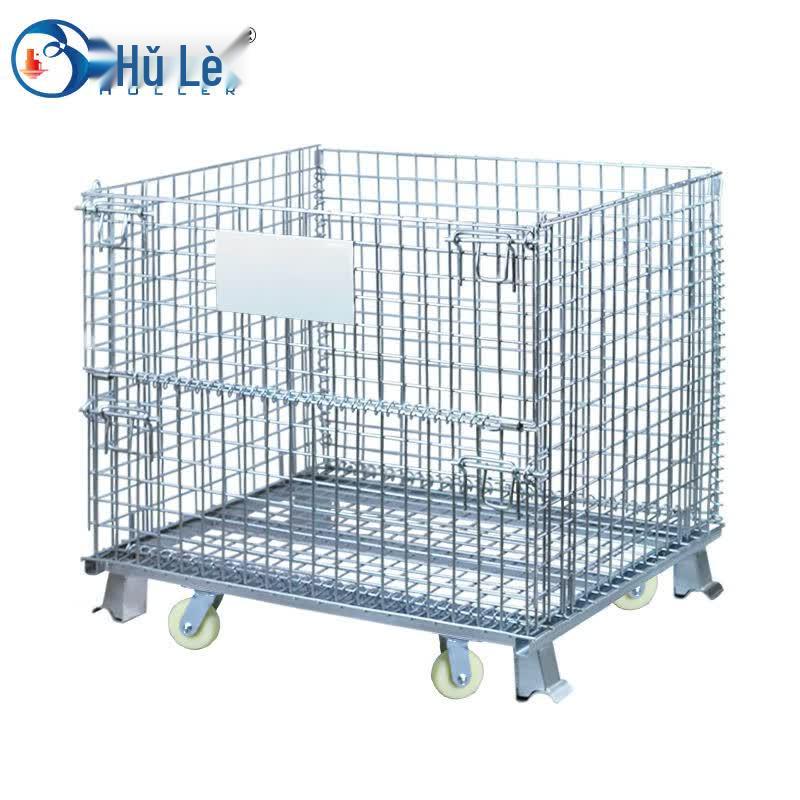 Hule Foldable Metal Storage Cage with Wheels 800x600x640mm