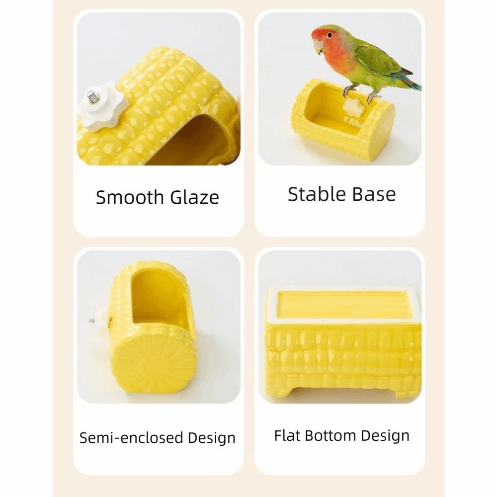 Spill-Proof Pet Feeding Bowl Bite Resistant Hamster Feeding Dish Rabbit Water Bowl  Cage Accessory