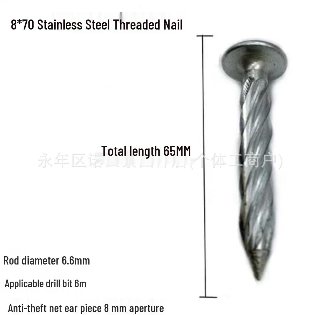 

Stainless Steel Ribbed Helix Thread M8 Cement Screw
