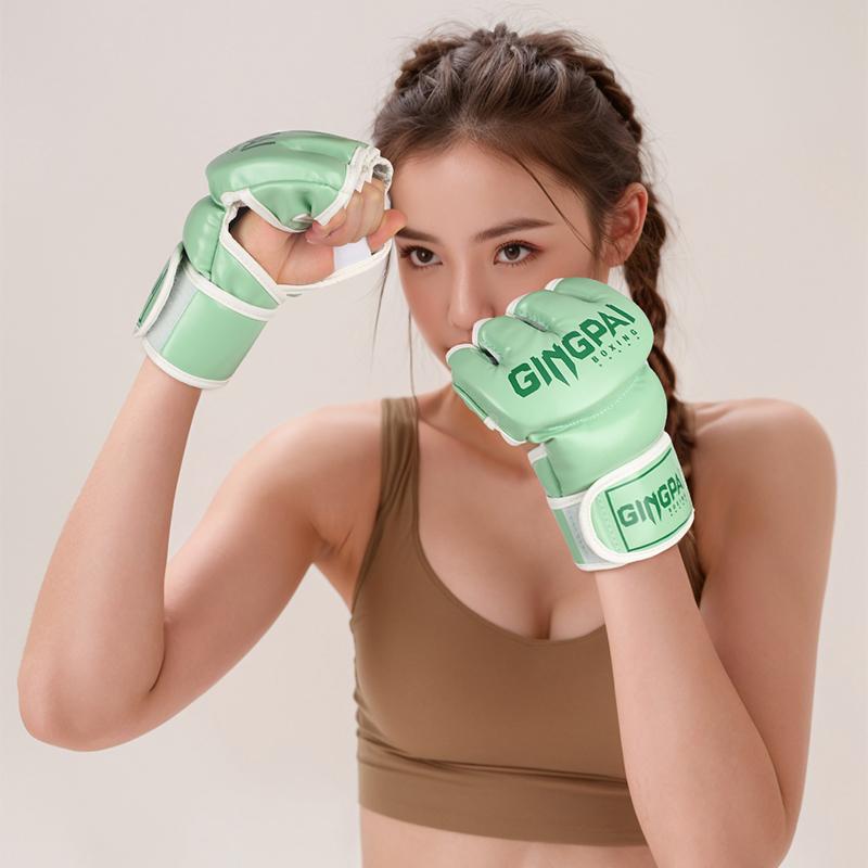 Guanti KickBoxing MMA Donna PU Karate Boxe Muay Thai Sacche per Pugno Guanti da Boxe Allenamento Adulti Bambini Attrezzatura Rosa
