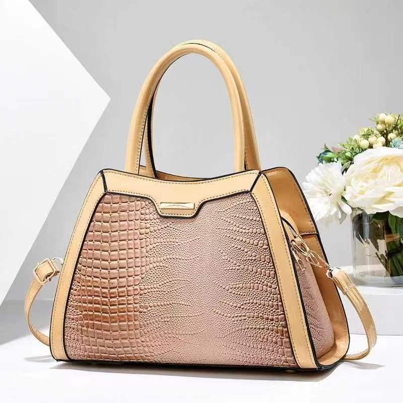 Stylish And Trendy New Womens Bucket Bag With Chic Crocodile Pattern Design In Black Khaki And More