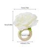 652F Set of 6 Artificial Flower Napkin Rings Elegant Tissue Holder for Dining and Parties Table Decorations for Weddings