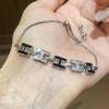 18K Gold-Plated Zircon Letter Pull-Out Bracelet: Elegant High-End Fashion Accessory