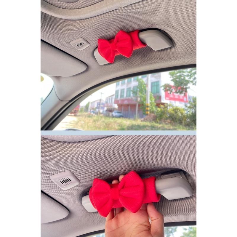 Easy to Install Anti Scratch Bowknot Car Roof Handle Cover Protector Fabric for Protection Against Wear and Tear