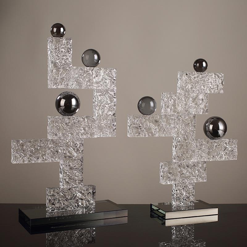Onde dell'Acqua Palla Geometrica Ornamenti Stile Premium Modello Soggiorno Buona Stanza Ingresso Peluche Decorazione Decorazione per la Casa Decorazione