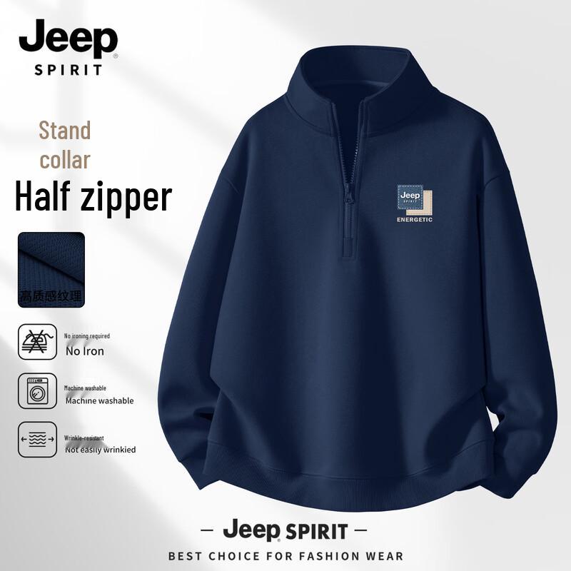 JEEP SPIRIT Men s Half-Zip Sweatshirt 3XL