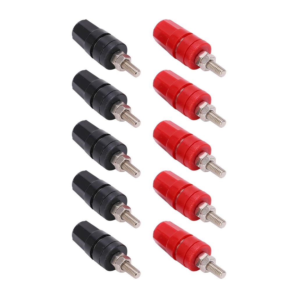 5 Pairs Speaker Banana Plugs Gold Plated Closed Screw Type Plug for Speaker Wire Home Theater Wall Plates