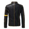 European & American Men's Stand Collar Punk Motorcycle Leather Jacket for Teens and Adults