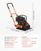 VEVOR Plate Compactor, 6.5 HP 196CC Gas Engine, 5600 VPM Vibrating Ground Rammer, 10.5 kN Compaction Force, 51 x 37 cm Plate