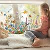 Green Plants, Flowers, Butterfly Wall Stickers Window Stickers Glass Window Room Decoration Electrostatic Stickers