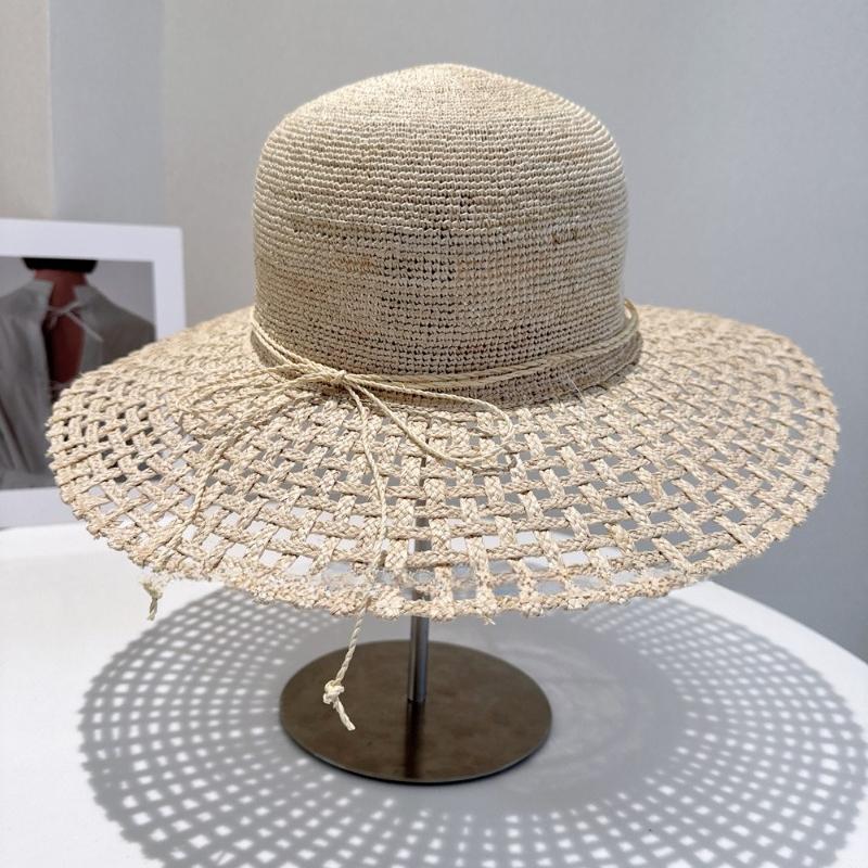 

High Quality Fashion Women Summer Sun Hat Natural Raffia Hollow Out Style Lady Handmade Wide Brim Hat Beach Cap Straw Fedora 56-58CM