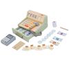 UMU Cash Register Toy, Self-Checkout Set, Pretend Play Store, Cash Register, Money, Bills, Wooden Toy, 35-Piece Set, Educational Toy, Shopping Togethe