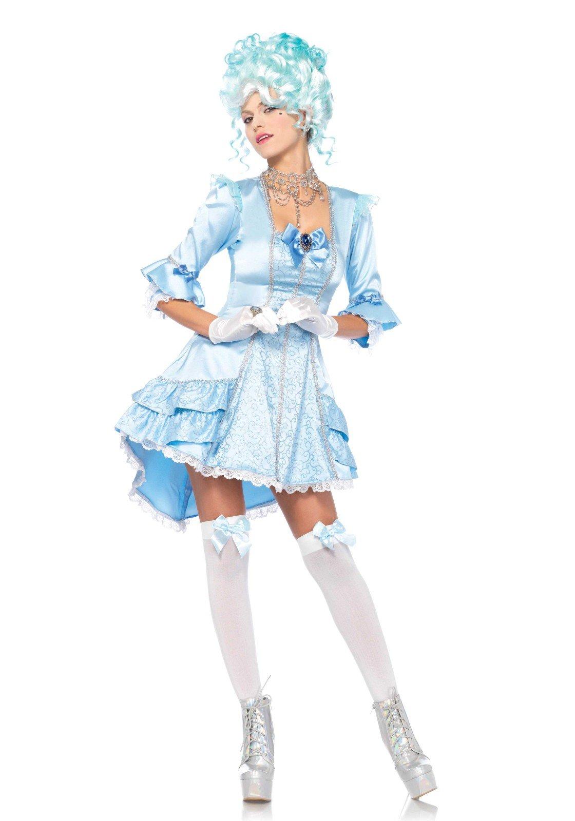 

LEG AVENUE Versailles Beauty Dress with Back Ribbon Size 85584 Set, Small, Blue, синий