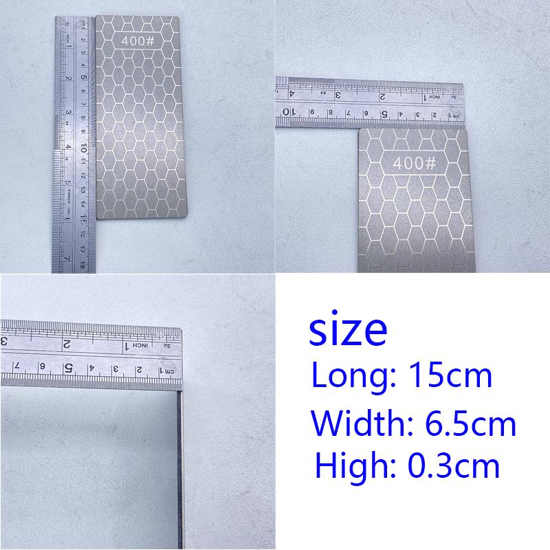 2pc Set Knife Sharpening Stone Kitchen Household Knife Diamond Knife Sharpener With Honeycomb Pattern 400#-1200#