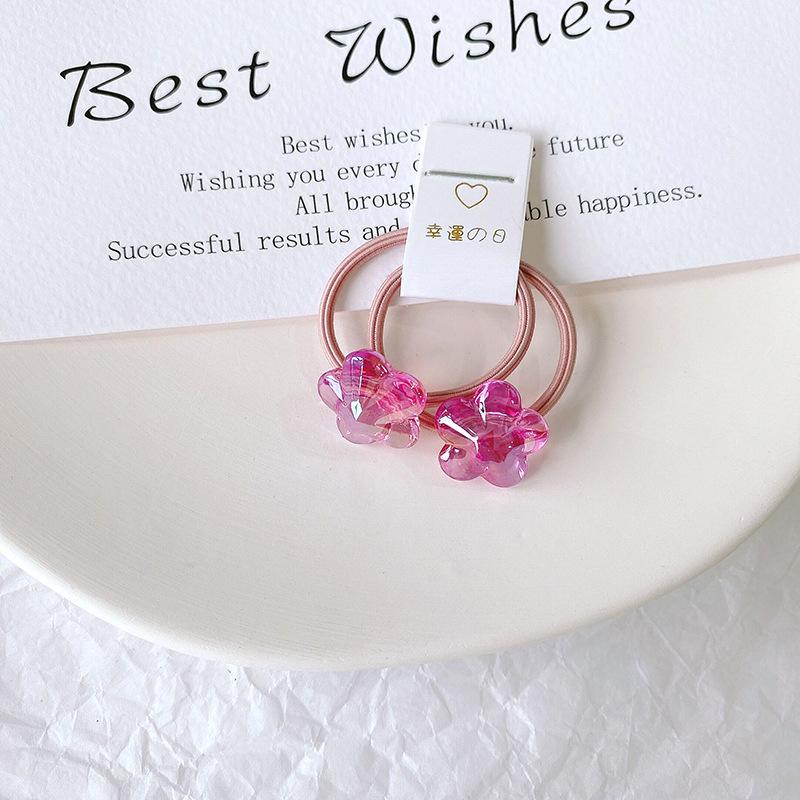 2 יחידות להקות שיער אלסטיות לתינוקות בנות צבע סוכריות טבעת שיער חבל שיער ילדים כיסוי ראש ילדים פעוט אביזרים