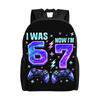 I Was 6 Now Im 7 Gaming Game Backpack  Girl Polyester Camping Backpacks Large Cool School Bags Rucksack