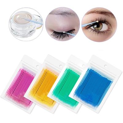 100pcs Extension Individual Lash Removing Swab Micro Brush For Eyelash Disposable MicroBrush Eyelashes Extension Tools