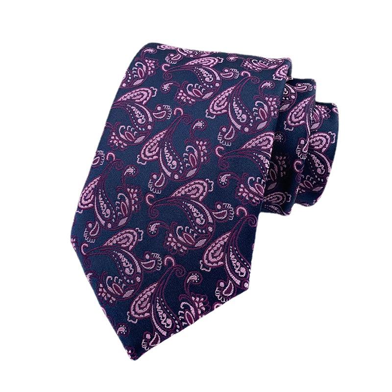 Cozy Up Módní pruhovaná pánská kostkovaná květinová kravata PaisleyTies na svatbu