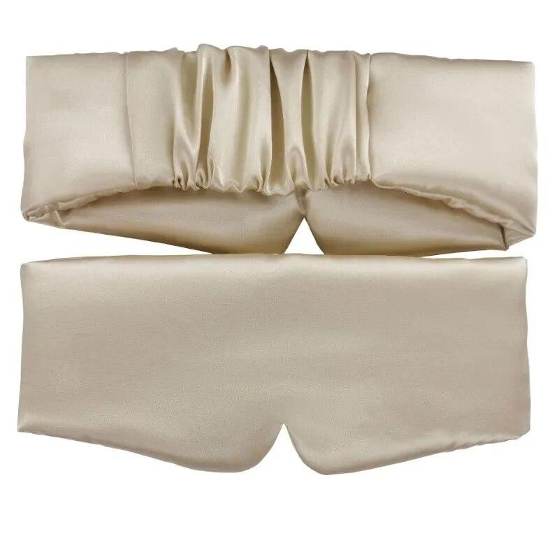 Silk Face Imitation Silk Sleep Eye Mask Ljus nyans Elastisk rem Resevila Ögonskydd För att lindra trötthet Mjuk Smidig vård
