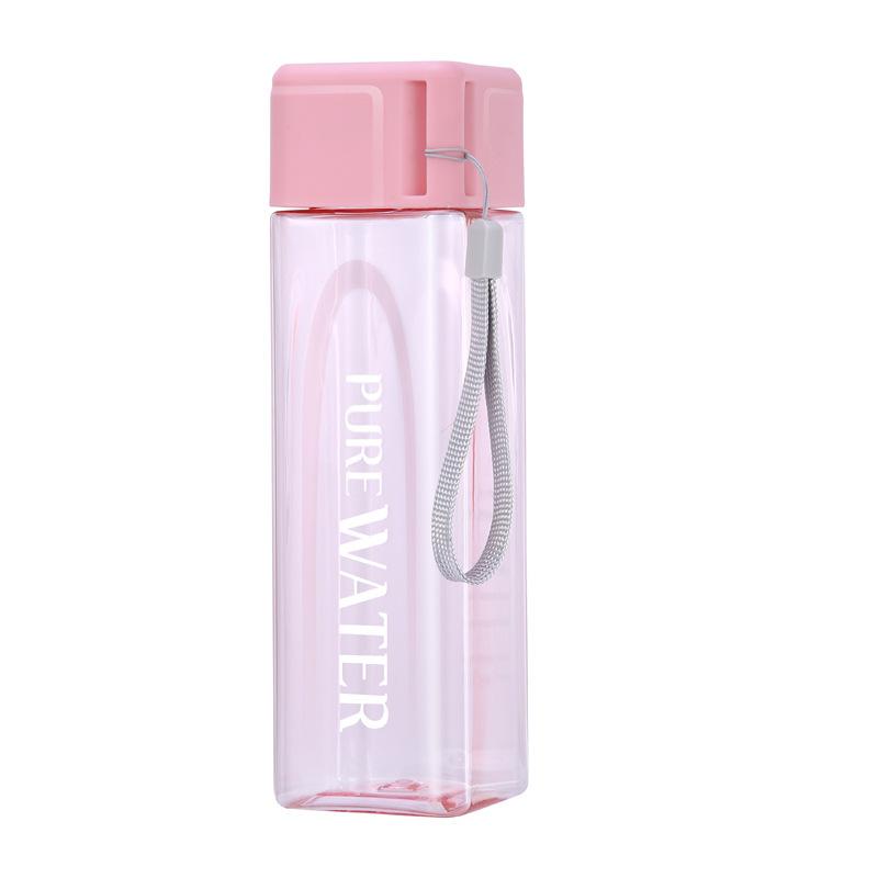 Water Bottle Summer Portable Plastic Cup Male and Female Portable Student Cup High Temperature Leak-proof Drinking Cup High Value Easy Cup