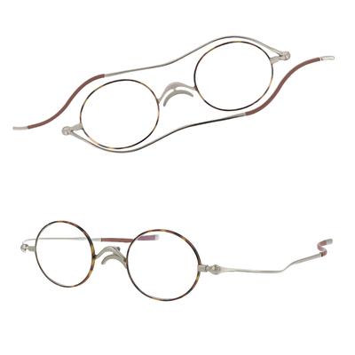SHIORI Reading Thin Brown Round Type Glasses, Type, SI-05-2+2.00, Demi,