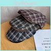 Checkered Retro Fashionable Pattern Women Casual Beret For Autumn And Winter