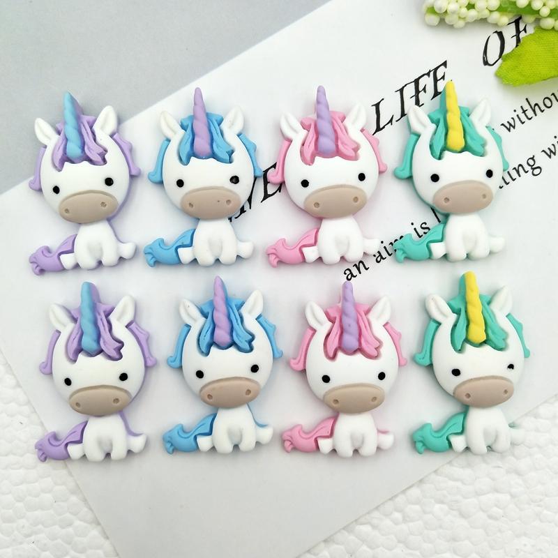 

10pcs Cartoon Unicorn Flatback Accessories Resin DIY Scrapbooking