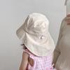 Summer Baby Sunscreen Hat Outdoor Thin Quick Drying Bucket Cap Anti UV Neck Protection Cover Solid Color Adjustable Kids Visors