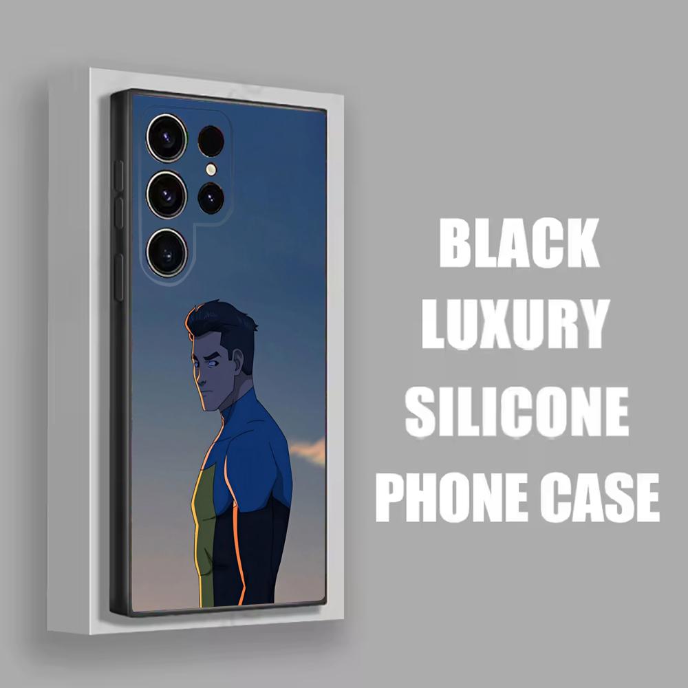 I-Invincible Phone Case For Samsung S25,S24,S21,S22,S23,S30,Ultra,S20,Plus,Fe,Lite,Note,10 Black Soft Shell