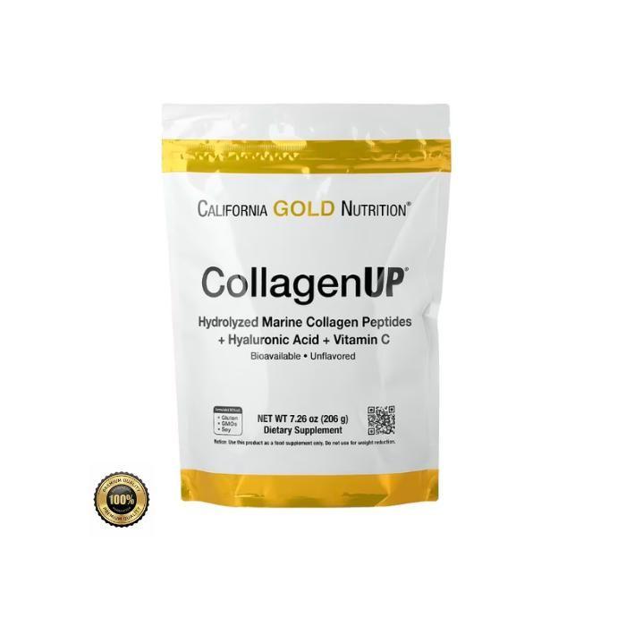 Kolagen rybi hydrolizowany - California Gold Nutrition - Bezsmakowy - Jakość premium - 206g - Kwas hialuronowy