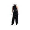 Nike Sportswear Phoenix Fleece Solid Color Mid Waist Fashion Versatile Fleece Tapered Casual Pants Women Bottoms Black Sail-White HJ0899-010