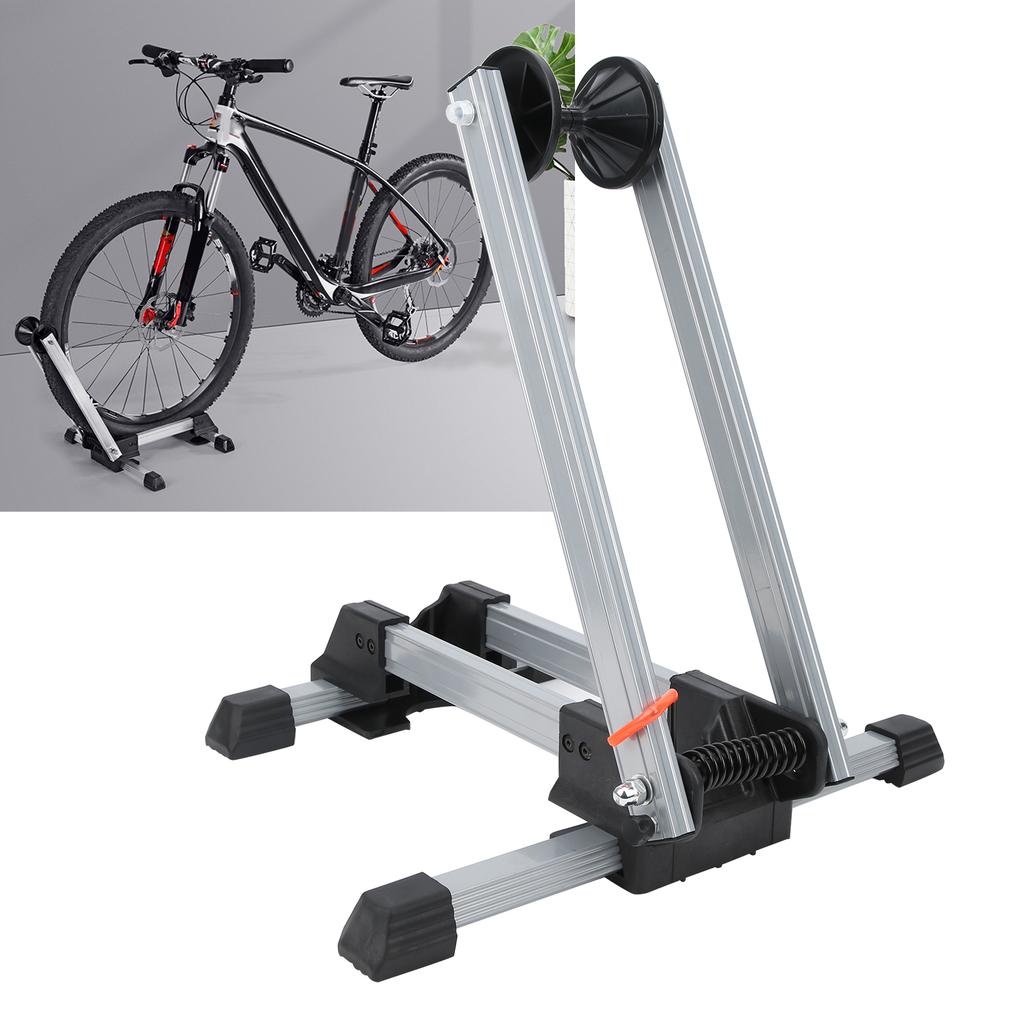 Foldable Wheel Stand Holder Mountain Bike Floor Parking Rack Repair Support