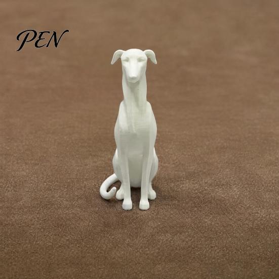 Pet Lover Gift 3D Printed Huibiti Dog Figurine, Simulated Sitting Shape Model, Delicate Hair Compact Sculpture Texture, One-Piece Molding, Mini