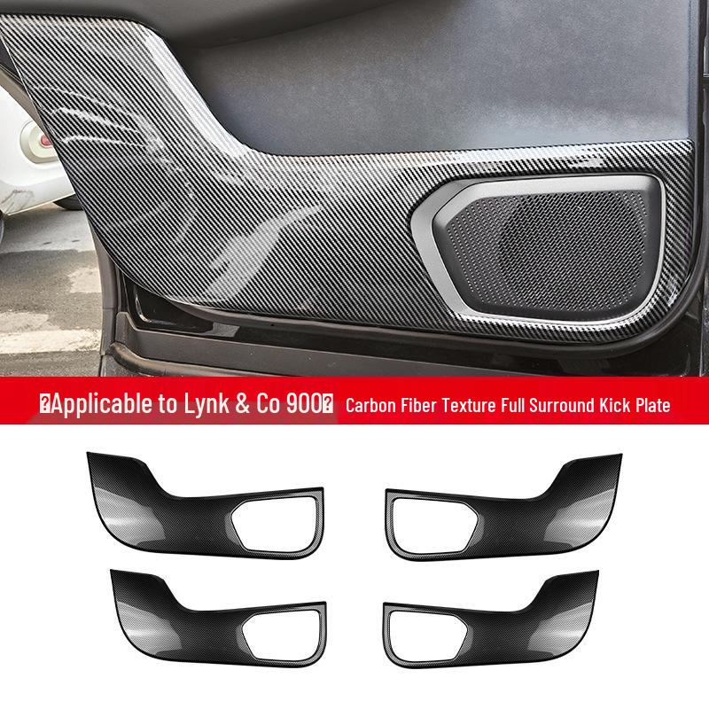 Lynk & Co 900 Carbon Fiber Door Anti-kick Mats - Interior Protection Panels Stickers