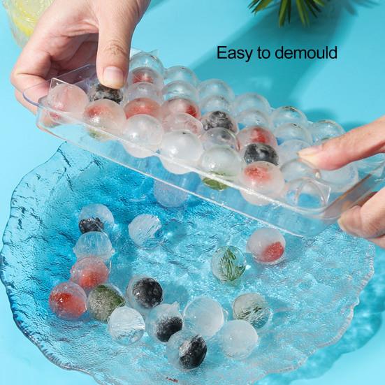Ice Cube Mold Easy To Demould Convenient Cleaning Save Space with Lid Reused DIY Handmade 33 Spherical Ice Tray Juice Supply