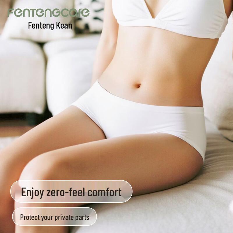 FENTENGCARE Women's 7A Antibacterial Cotton Briefs 6-Pack