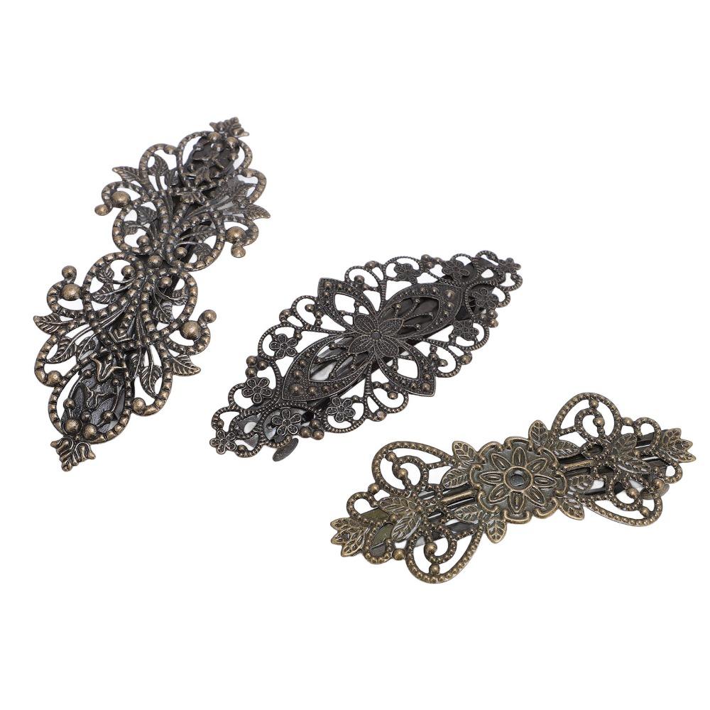 Elegante Vintage Haarklem Draagbare Metalen Haarklem Haardecoratie DIY Accessoires Voor Vrouwen