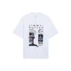 Li Ning Basketball Series Letter Print Round Neck Short Sleeve T-Shirt Men Tops White AHSS397-3