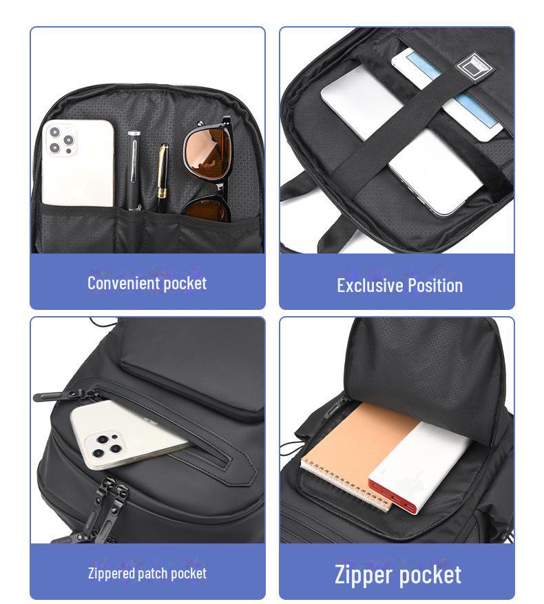 Pánská stylová taška přes rameno: Nová taška na notebook pro podnikání, cestování a do školy s velkou kapacitou