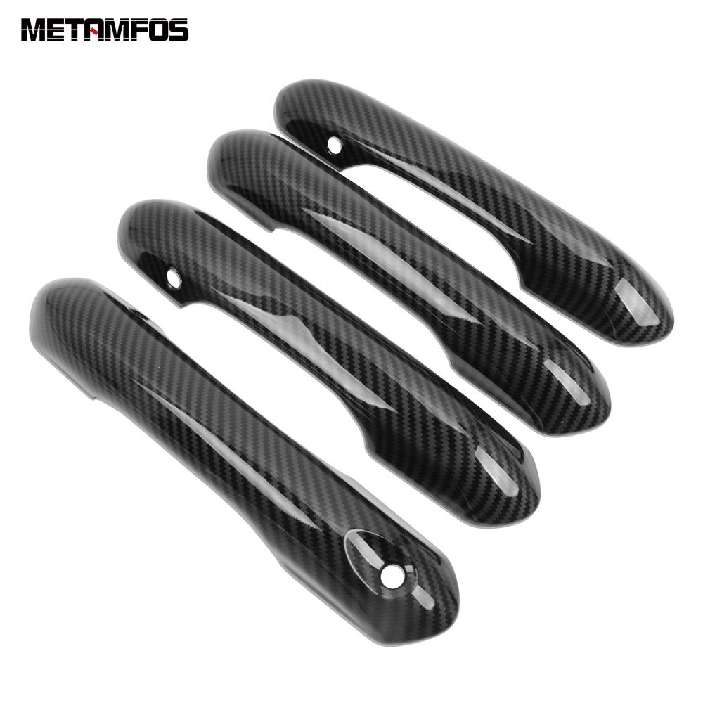 Side Door Handle Bowl Cover Trim For Ford Explorer -2024 2025 Carbon Fiber Protection Cap Exterior Accessories Car Styling