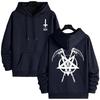 Autumn Winter Casual Sportswear Urban Fashion Hoodies Male Top Outwear 2025 Trendy Mens Hooded Sweatshirts Satan Pentagram Print